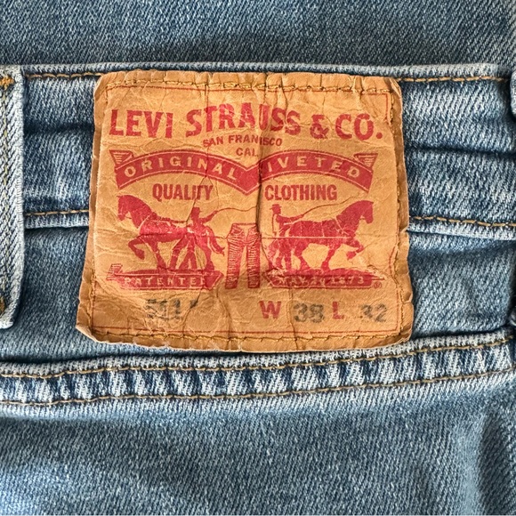 Levi’s 511 Slim Fit Straight Leg Blue Jeans 38x32 - Picture 3 of 7